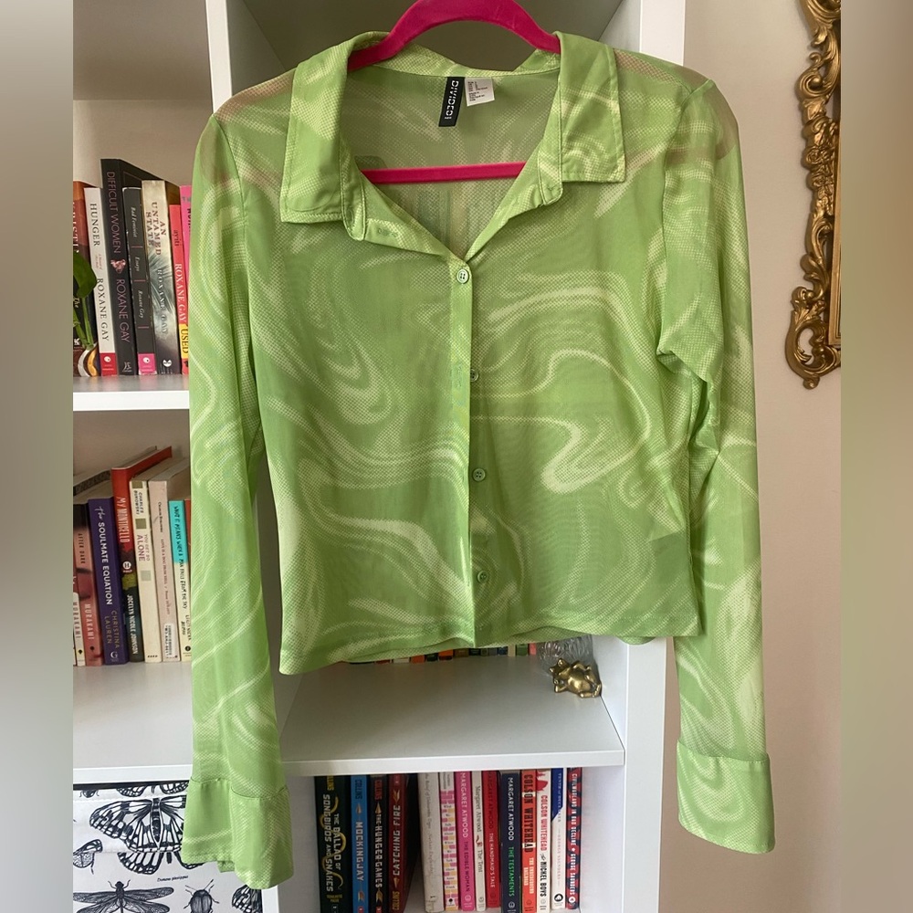 H&M Mesh Button Down